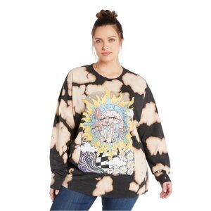 NWT NOBO Junior’s Lightweight Long Sleeve Sun/ Mushroom Graphic Sweatshirt